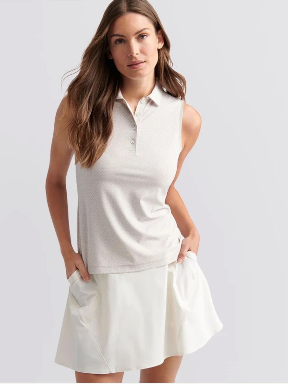 NWT Peter Millar Womens Bingham Swing Skort in Ivory
